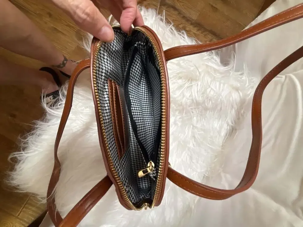 Madison West Mini Dome Shoulder Bag with Buckle Detail